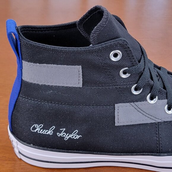 Converse Men's Chuck Taylor All Star Hi A02557C Black/Blue/White Size 11.5 - Picture 8 of 13